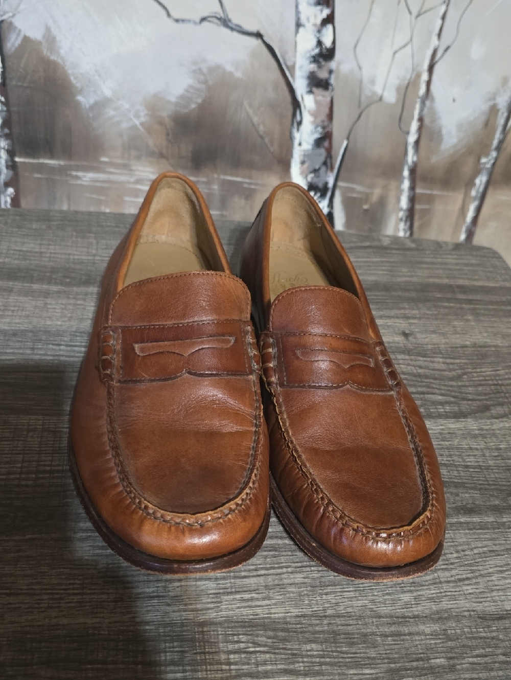 Classic Men’s Pinch Cole Haan Leather Penny Loafers in Brown